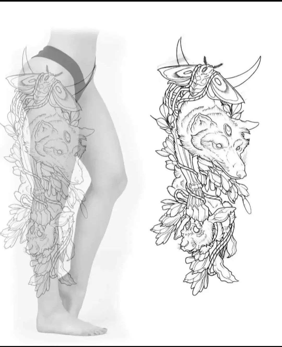 Tattoo concept placement mock-up by Michael Lisney
